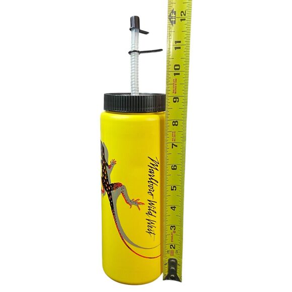 NEW Vintage Marlboro Wild West Gecko 9" Plastic Water Bottle Straw Southwest 90s - Picture 2 of 10